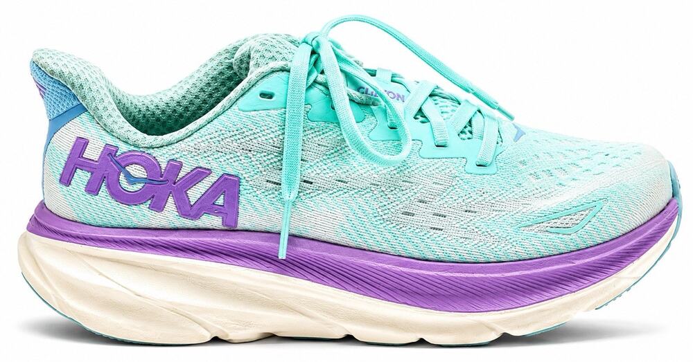 Hoka One One HOKA Clifton 9 Sunlit Ocean Lilac Womens 6.5 Running Shoes Sneakers